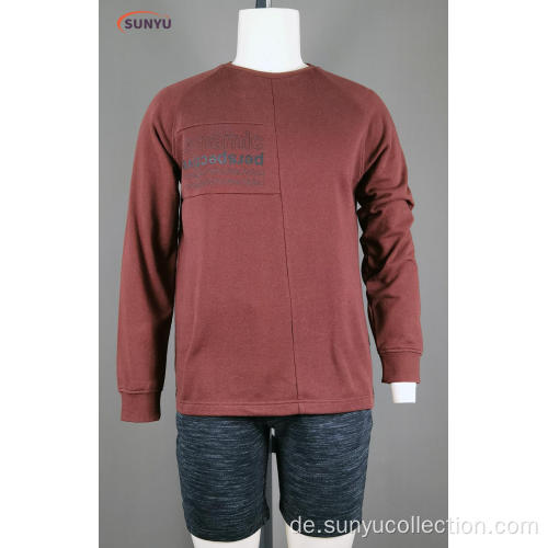 Herren Baumwolle Französisch Terry Langarm Sweatshirt